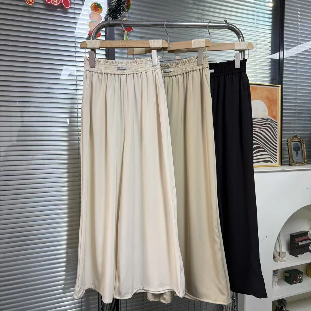 【外贸精品】0353 花苞高腰阔腿宽松垂感 休闲裤