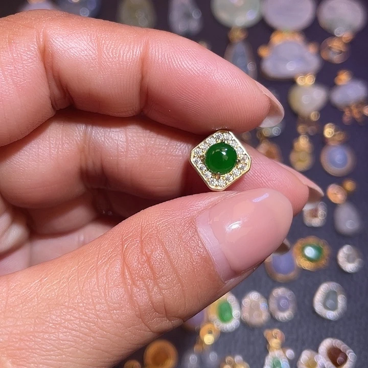 翡翠银S925镶嵌颈饰