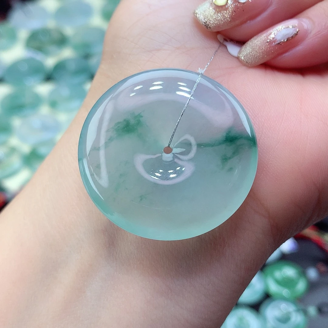 翡翠颈饰未镶嵌6尺寸34.9-5.9