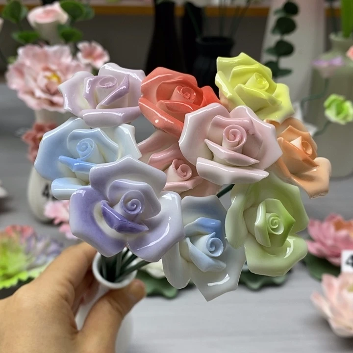 陶瓷陶瓷材料10朵组合