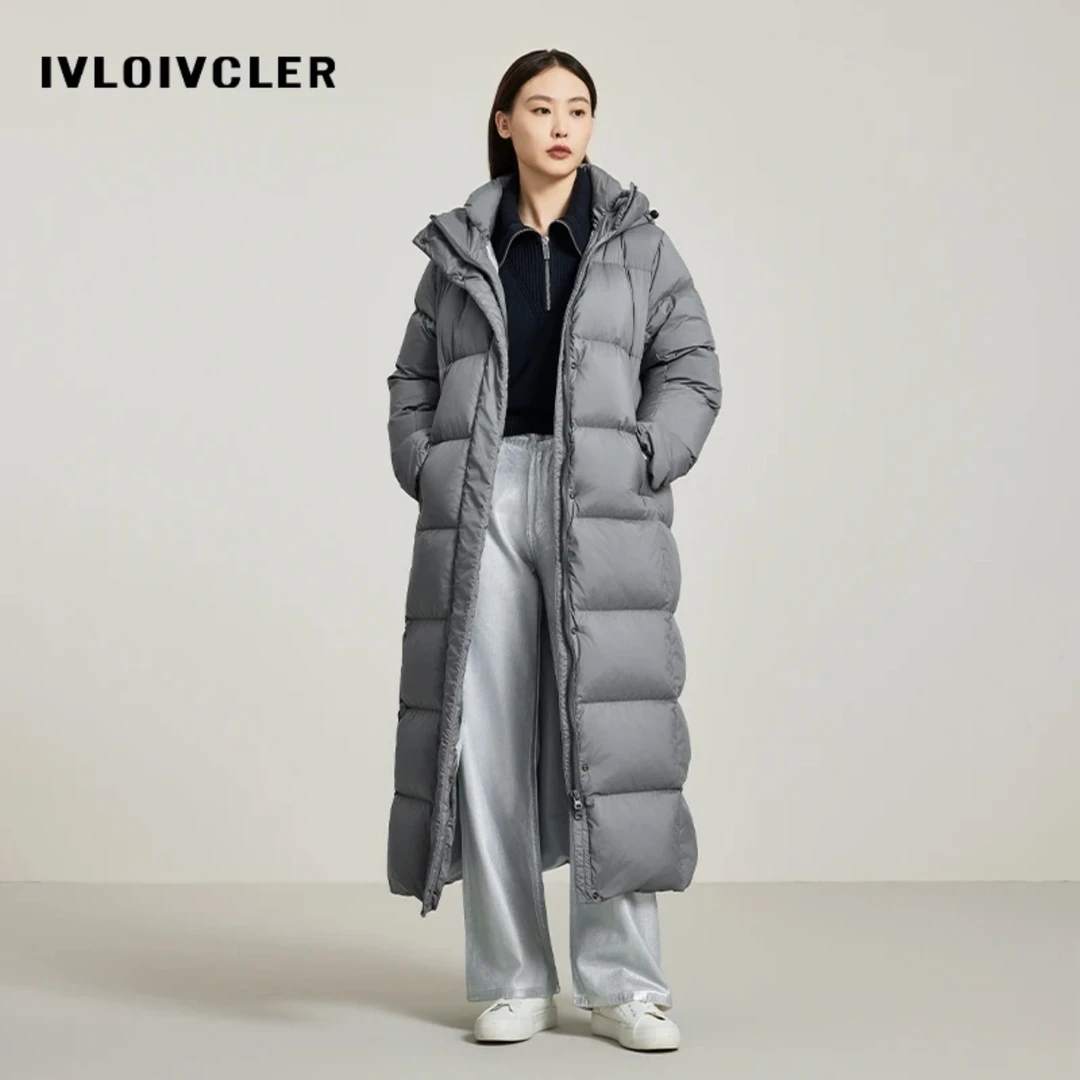 户外运动极寒系列95白鹅绒羽绒服超长款云感泡芙零压感加厚款3306