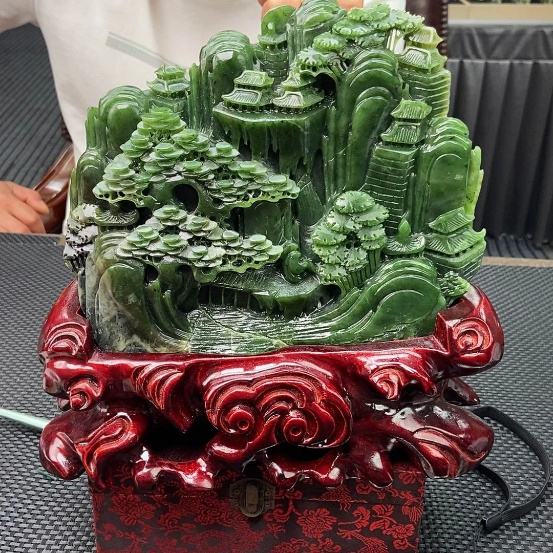 百***合和田玉未镶嵌摆件拍一发一