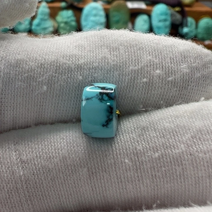绿松石未镶嵌直切珠9mm