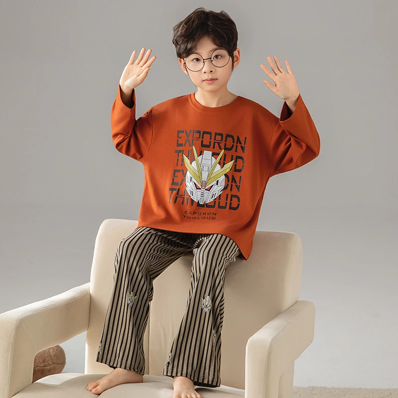 儿童睡衣春秋季纯棉男童长袖中大童小男孩卡通宝宝童装家居服套装