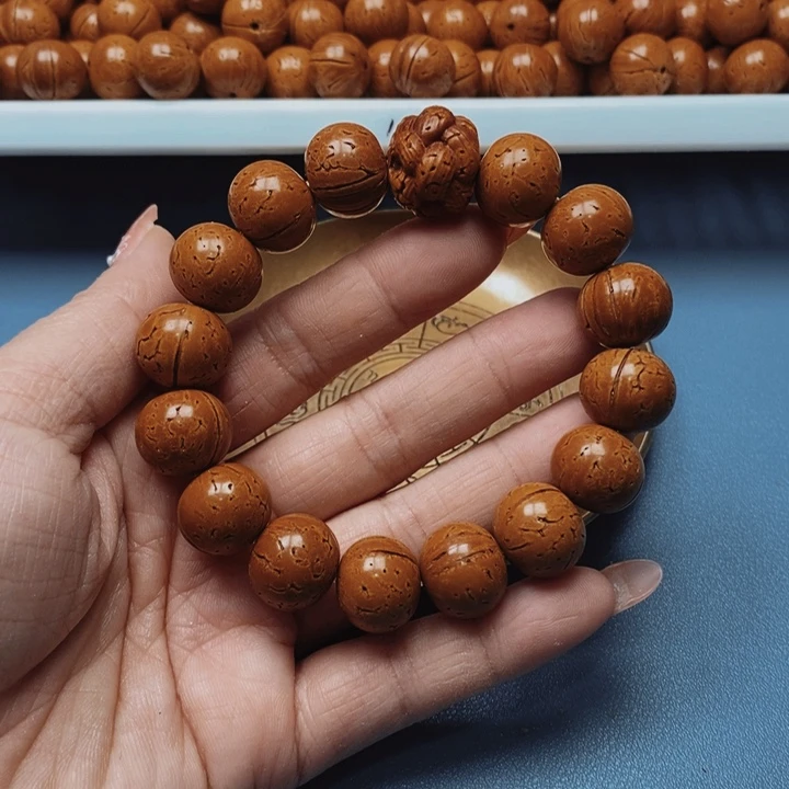 桃核手串极限圆15全品15颗