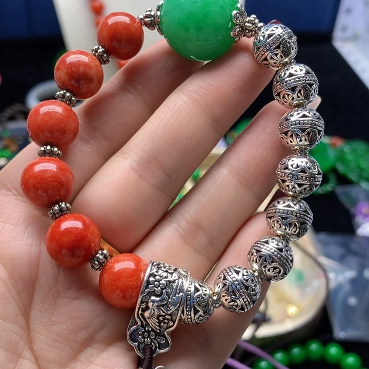 玛瑙/玉髓颈饰合金吊坠