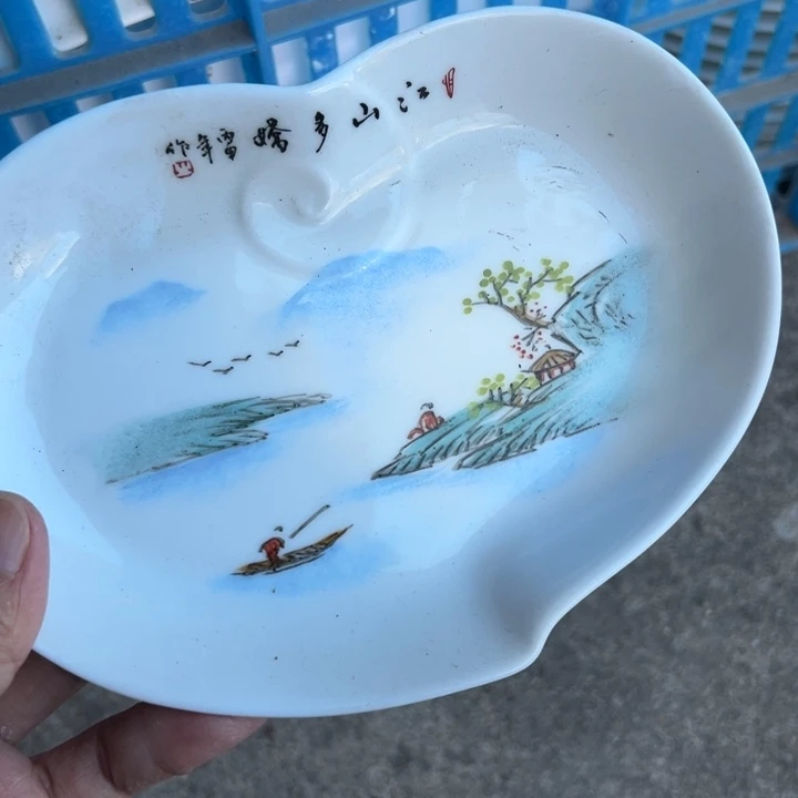 六寸手绘陶瓷一个