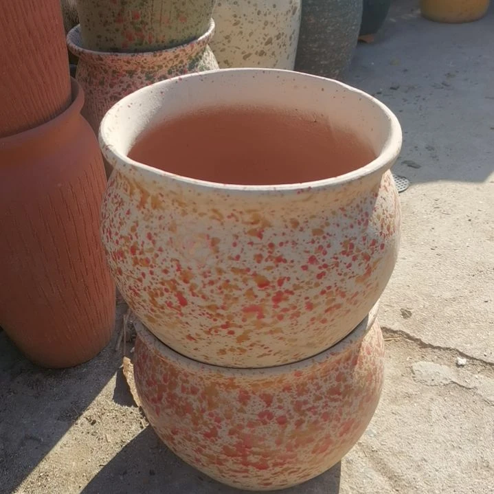 红陶口18高16瑕疵口变形扁了