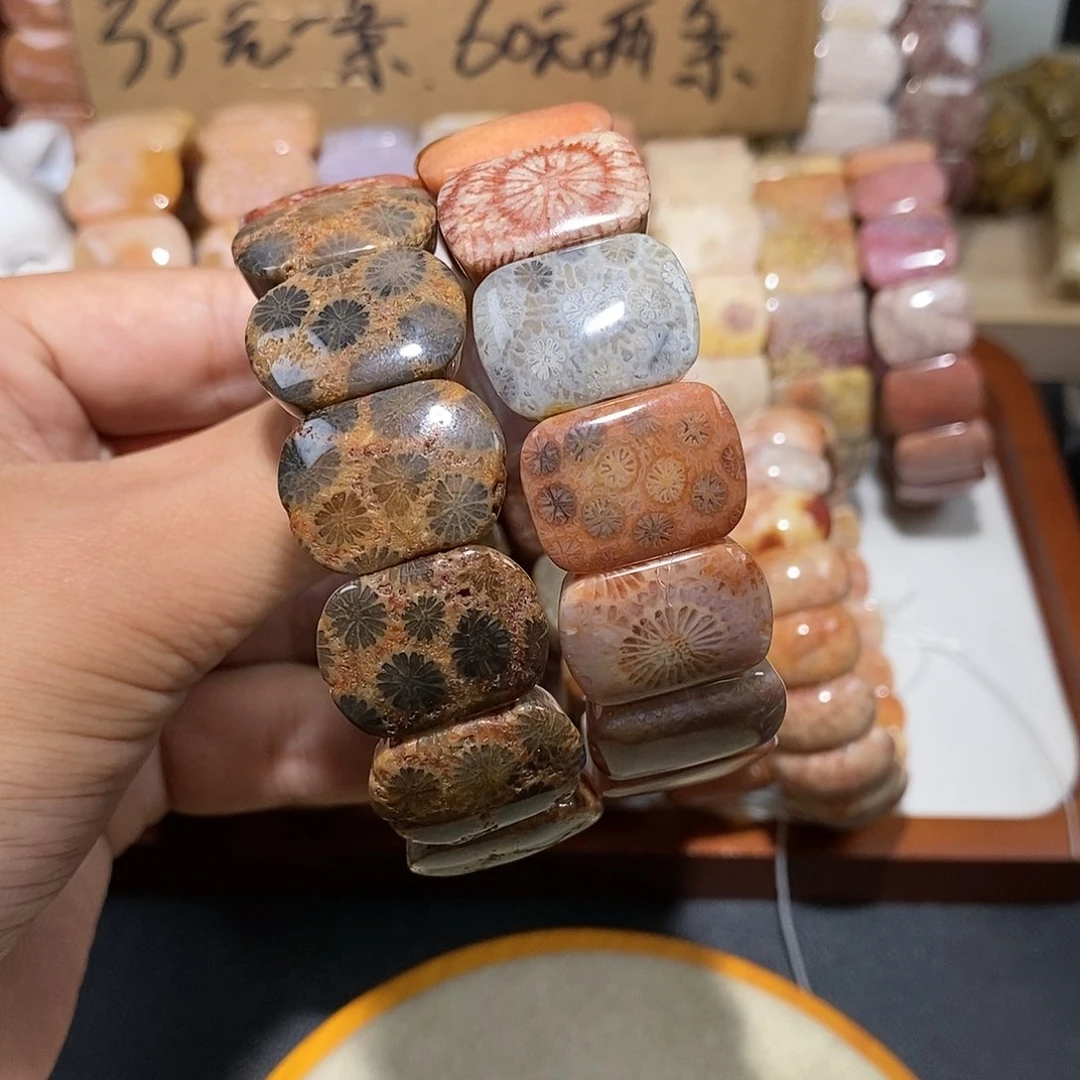 硅化珊瑚（珊瑚玉）手串未镶嵌?****?