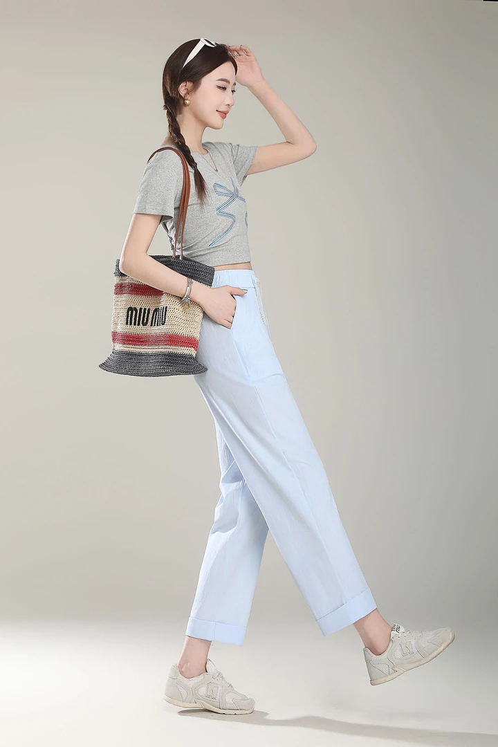 2515 显高显瘦法棍裤 蓝