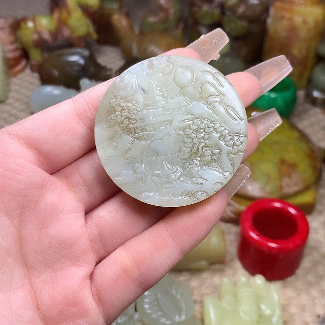 白玉菩提吊坠挂件