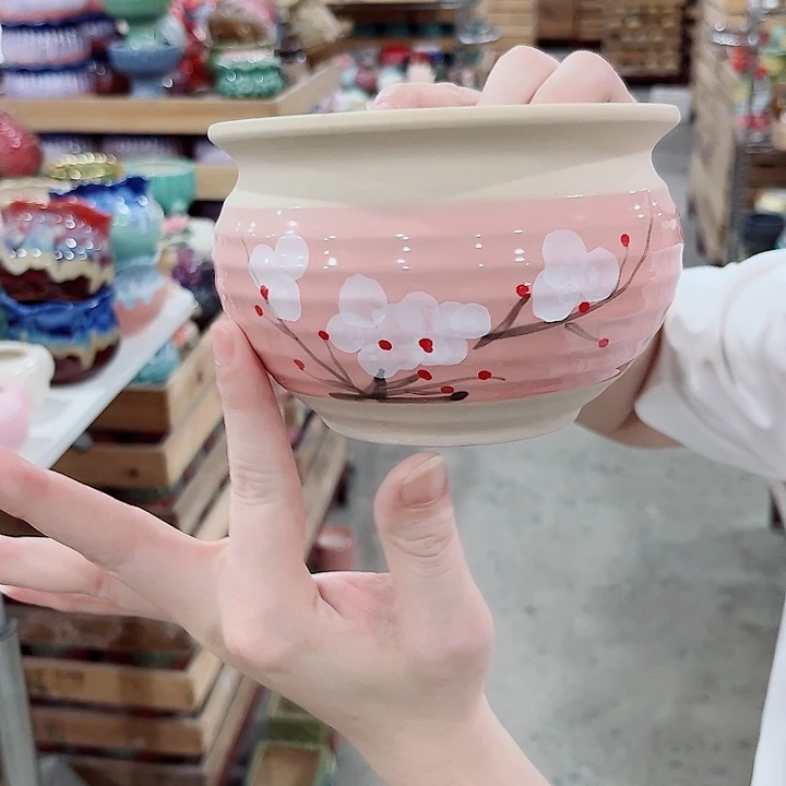 有孔.凑单10元陶瓷花盆发货！