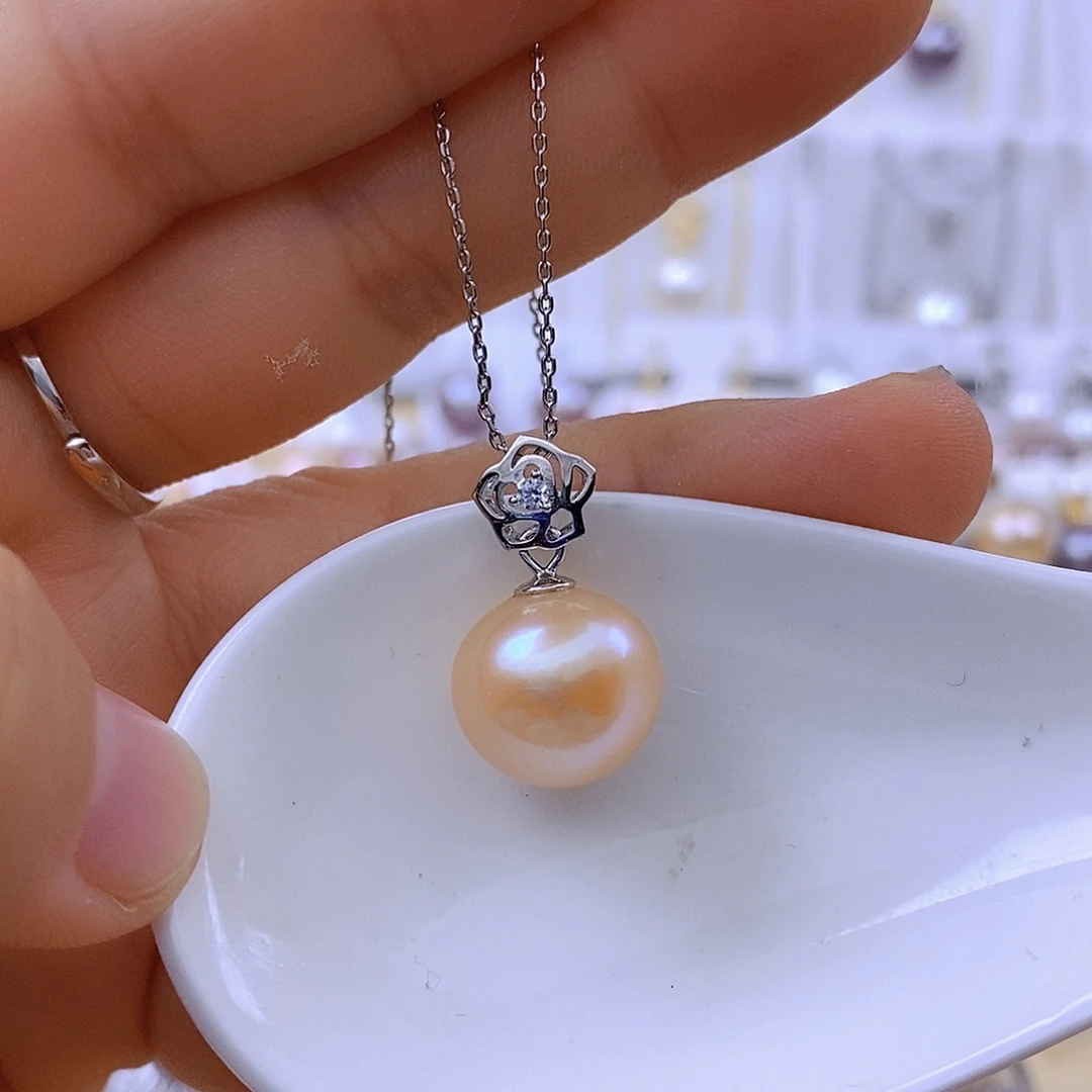 吊坠(赠链)银S925镶嵌淡水珍珠