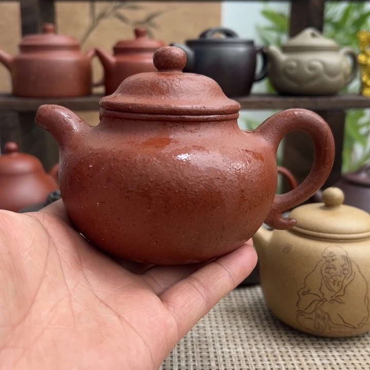 茶壶紫砂宜兴原矿半手莲子300CC