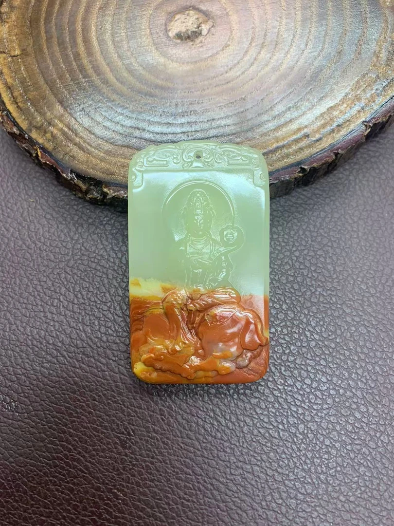 精美生肖龙普贤菩萨吊坠-百搭-时尚-双面雕刻