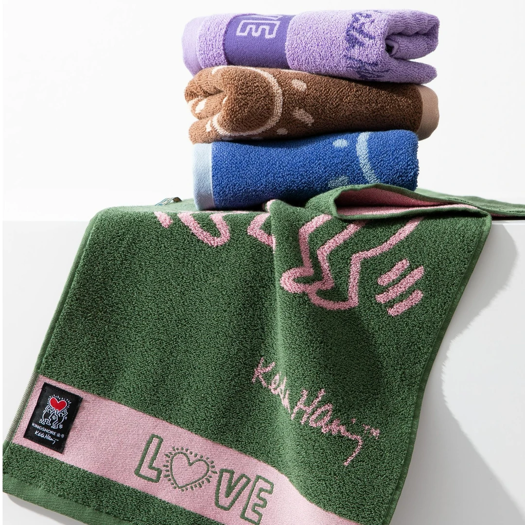 【7A抗菌纯棉毛巾】金号凯斯哈林联名纯棉毛巾柔软吸水防臭洗脸洗澡