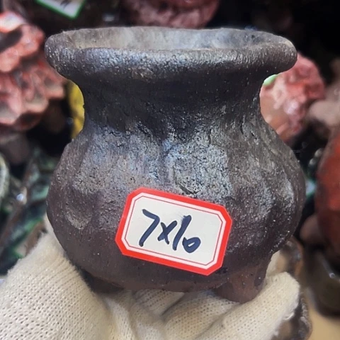 红陶粗陶花盆手工