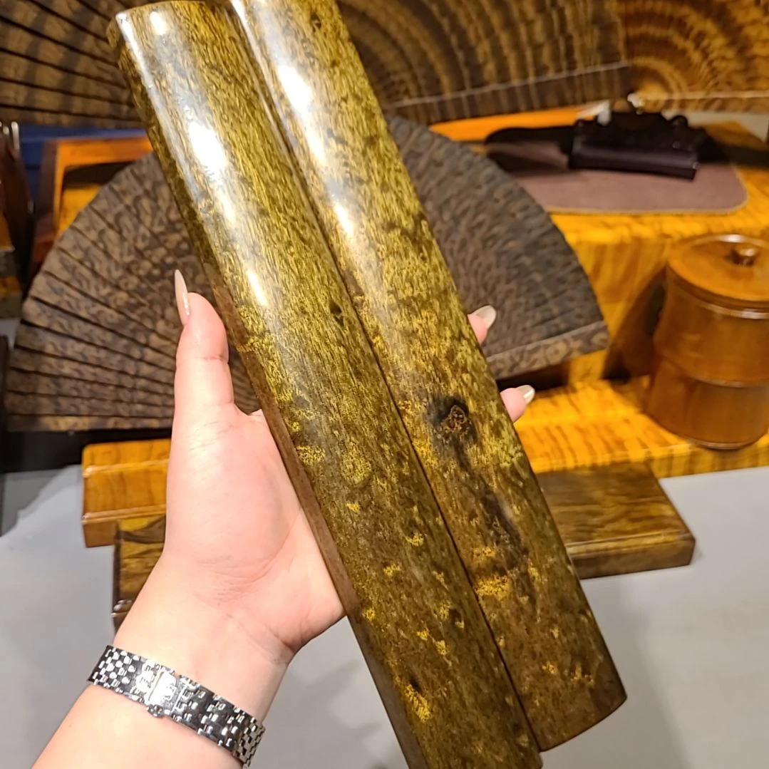 金丝楠乌木金丝楠木镇纸一对