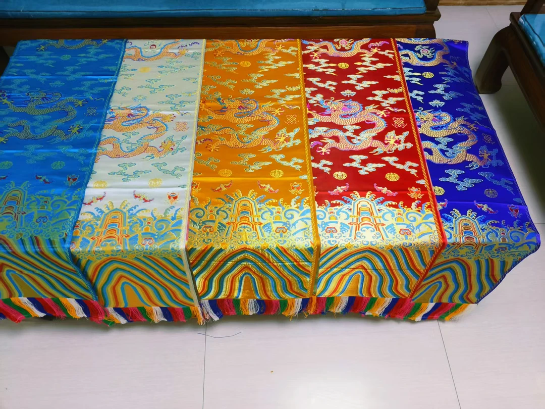 龙纹哈达饰品藏族加厚藏式吉祥祥云蒙古族舞蹈五色礼仪民族围巾