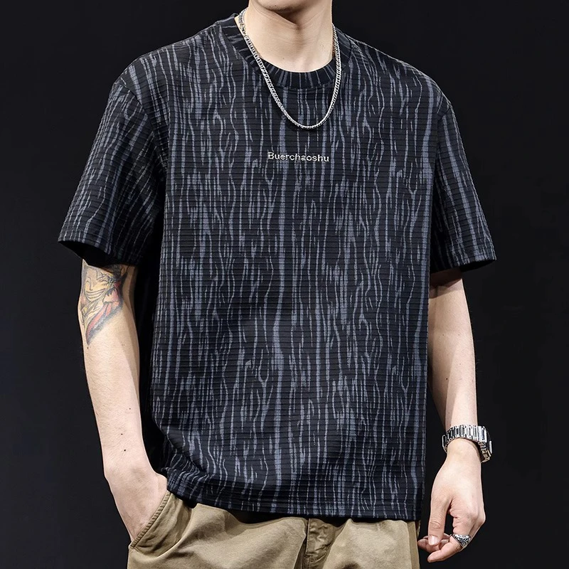 LEIGHZ/雷茨短袖t恤男士宽松大码夏季新款衣服男装潮牌休闲体恤男