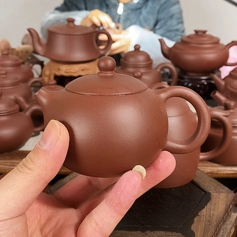 紫砂茶壶库**。约160c c西施原矿紫泥