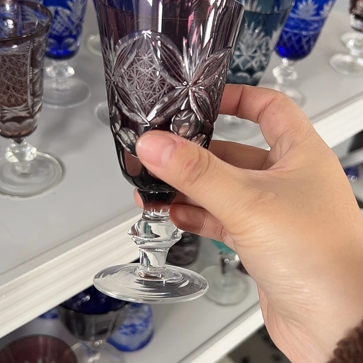 水晶玻璃平底款微瑕一个