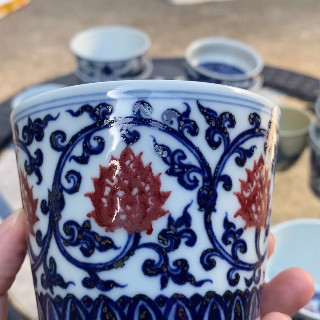 ****．瓷片景德镇手绘陶瓷青花釉里红