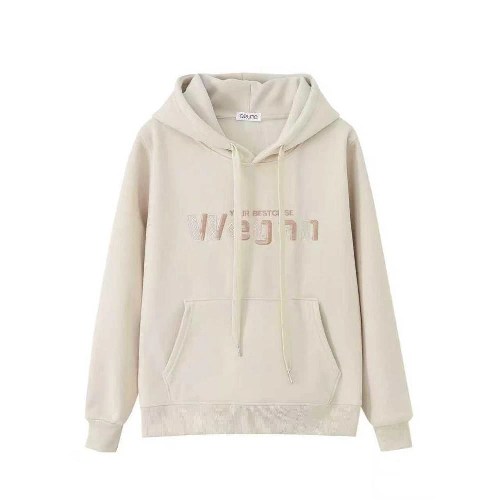 正肩加连帽欧风2025冬季刺绣运动休闲百搭长袖卫衣情侣上衣3368