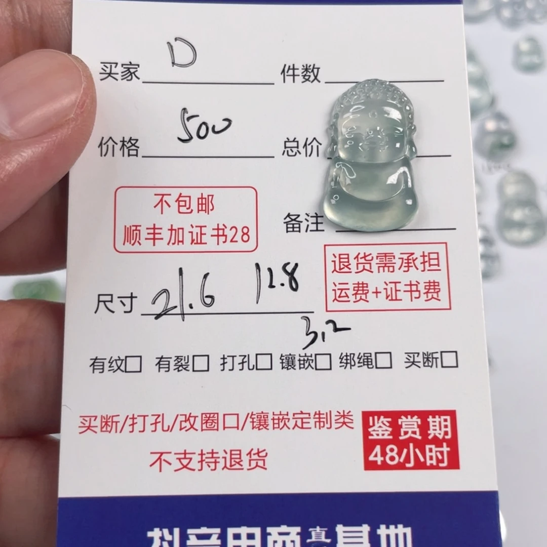 颈饰未镶嵌翡翠D***l