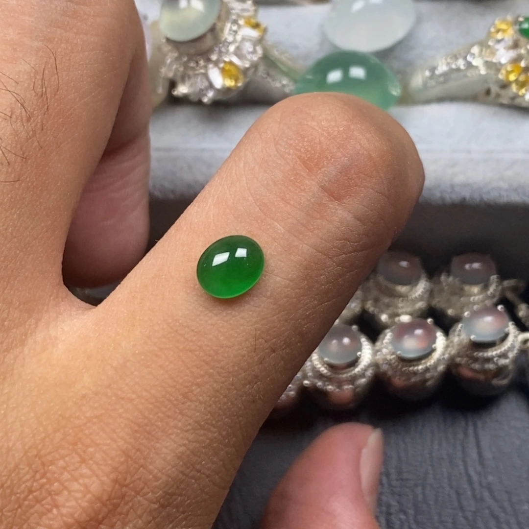 开***角定制翡翠未镶嵌天然缅甸翡翠A货