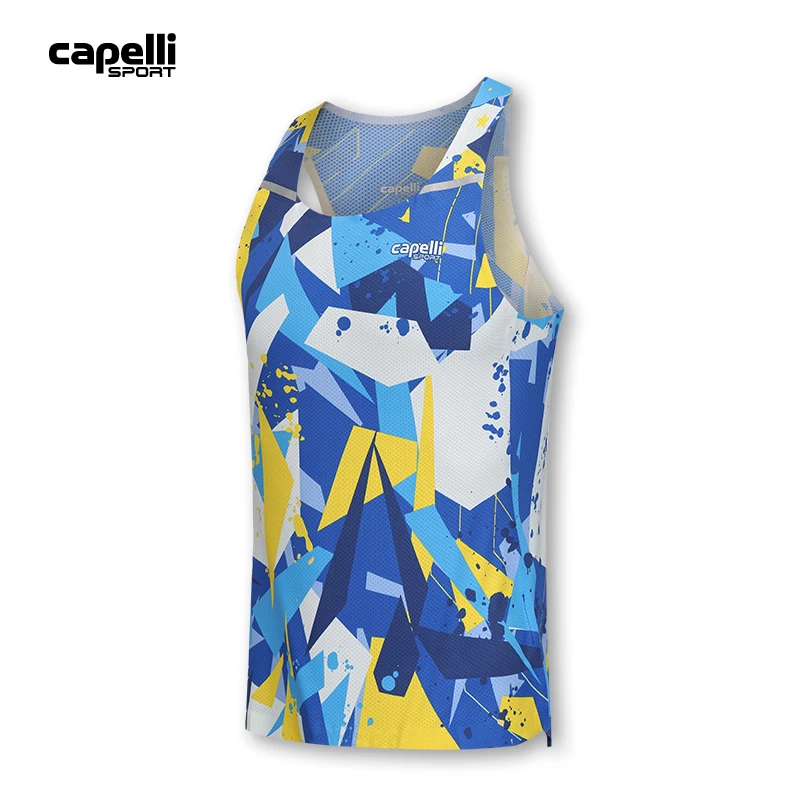 Capelli Sport 超轻跑步背心男无袖健身马拉松田径速干衣跑团印制