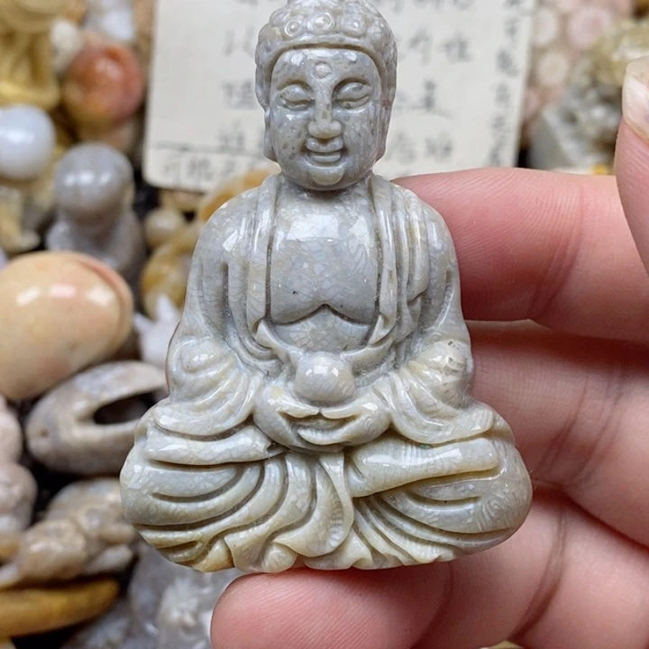 颈饰未镶嵌硅化珊瑚（珊瑚玉）