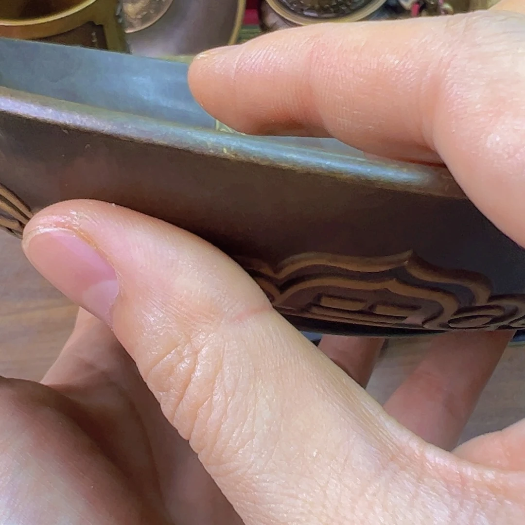 紫金风磨铜五路财神盘