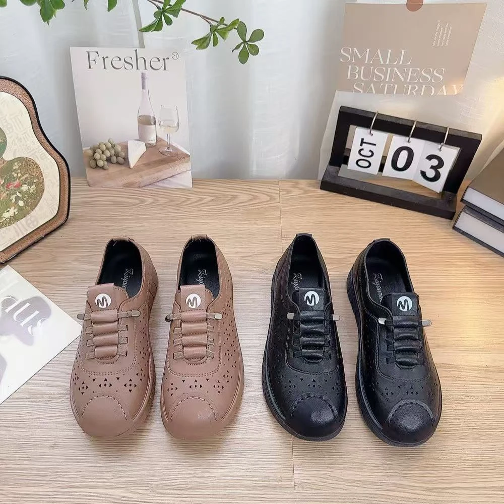 C2501-2简约时尚一脚蹬软底豆豆鞋