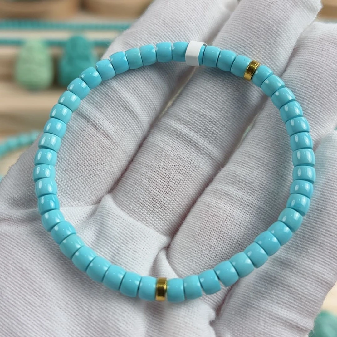 18K金镶嵌绿松石配饰