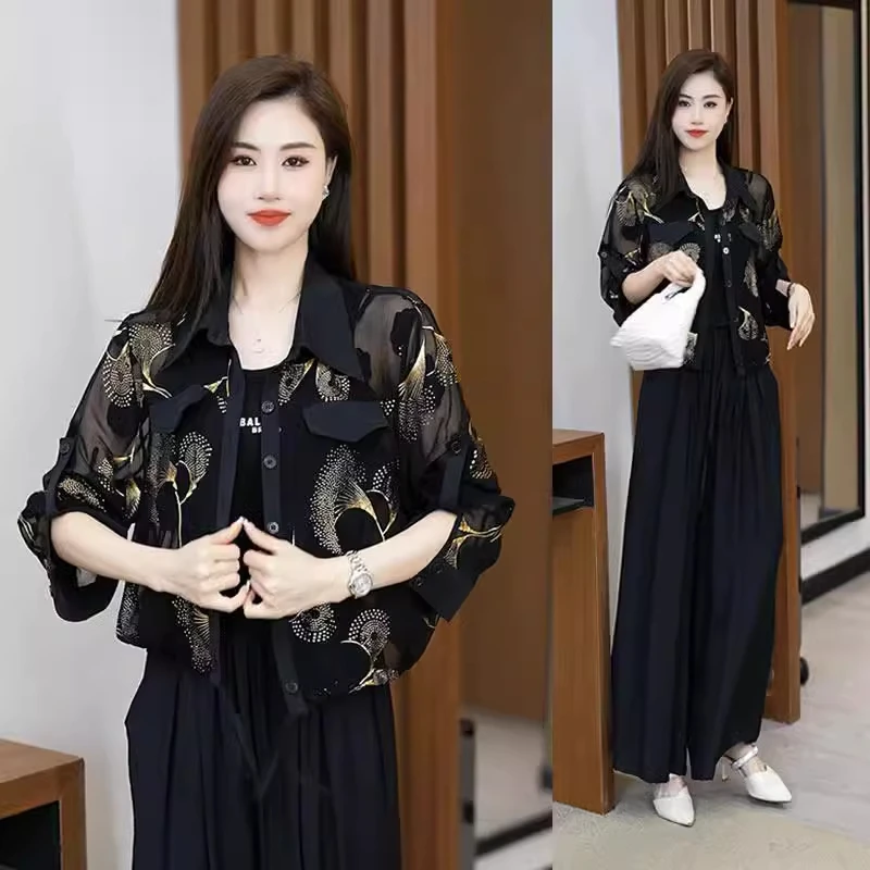 防晒衬衫女士夏季薄款2025今年流行新款时尚气质减龄长袖开衫上衣