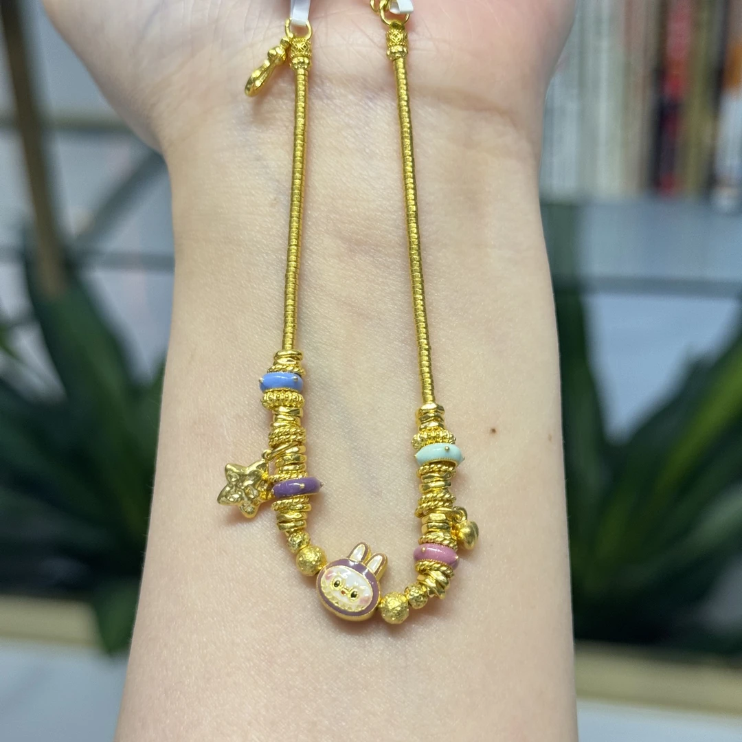 Z【星星紫布布手绳 】足金999精工5G手绳（附加168）