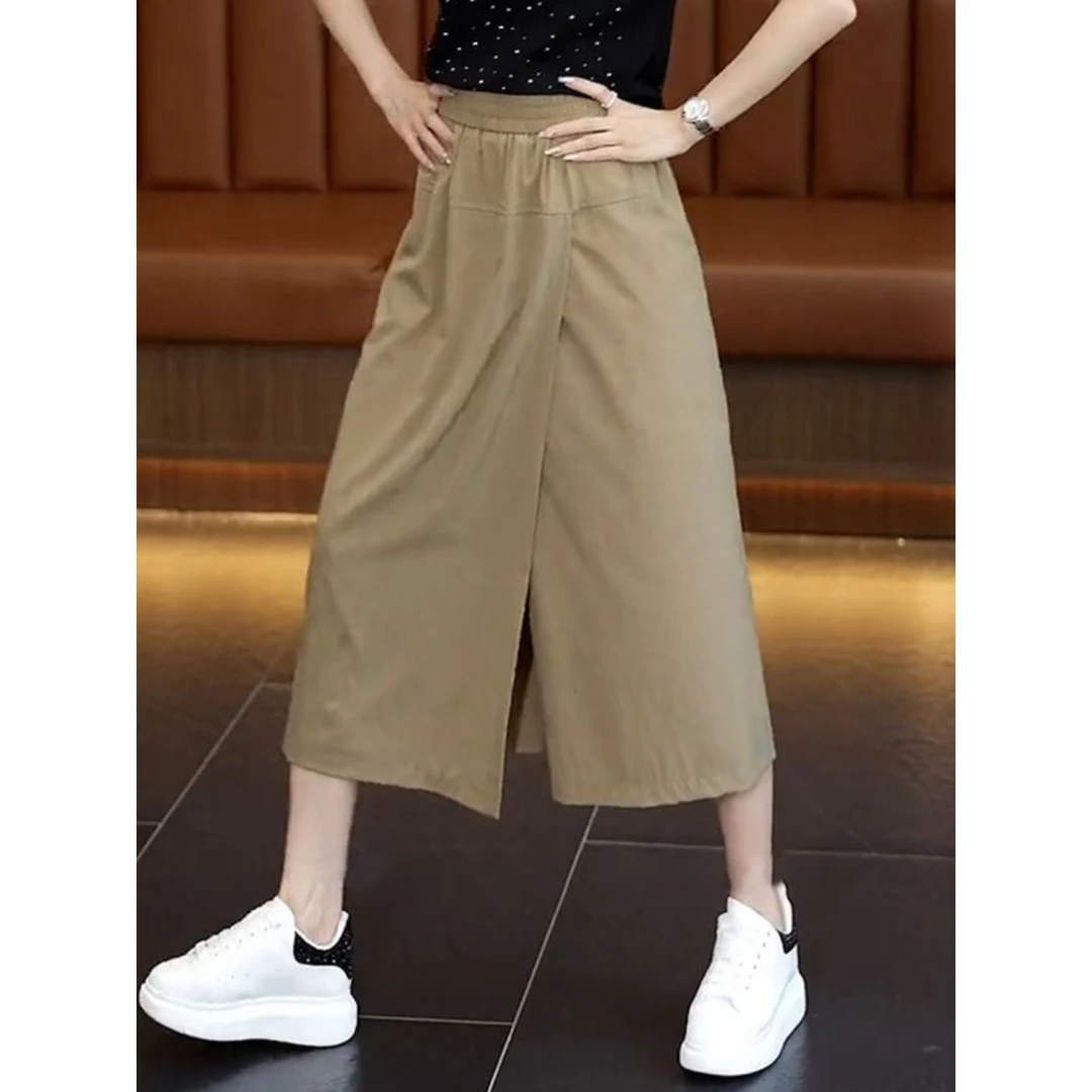 山本工装半身裙裤女2025爆款夏季防晒凉感显瘦高腰阔腿裤小个子