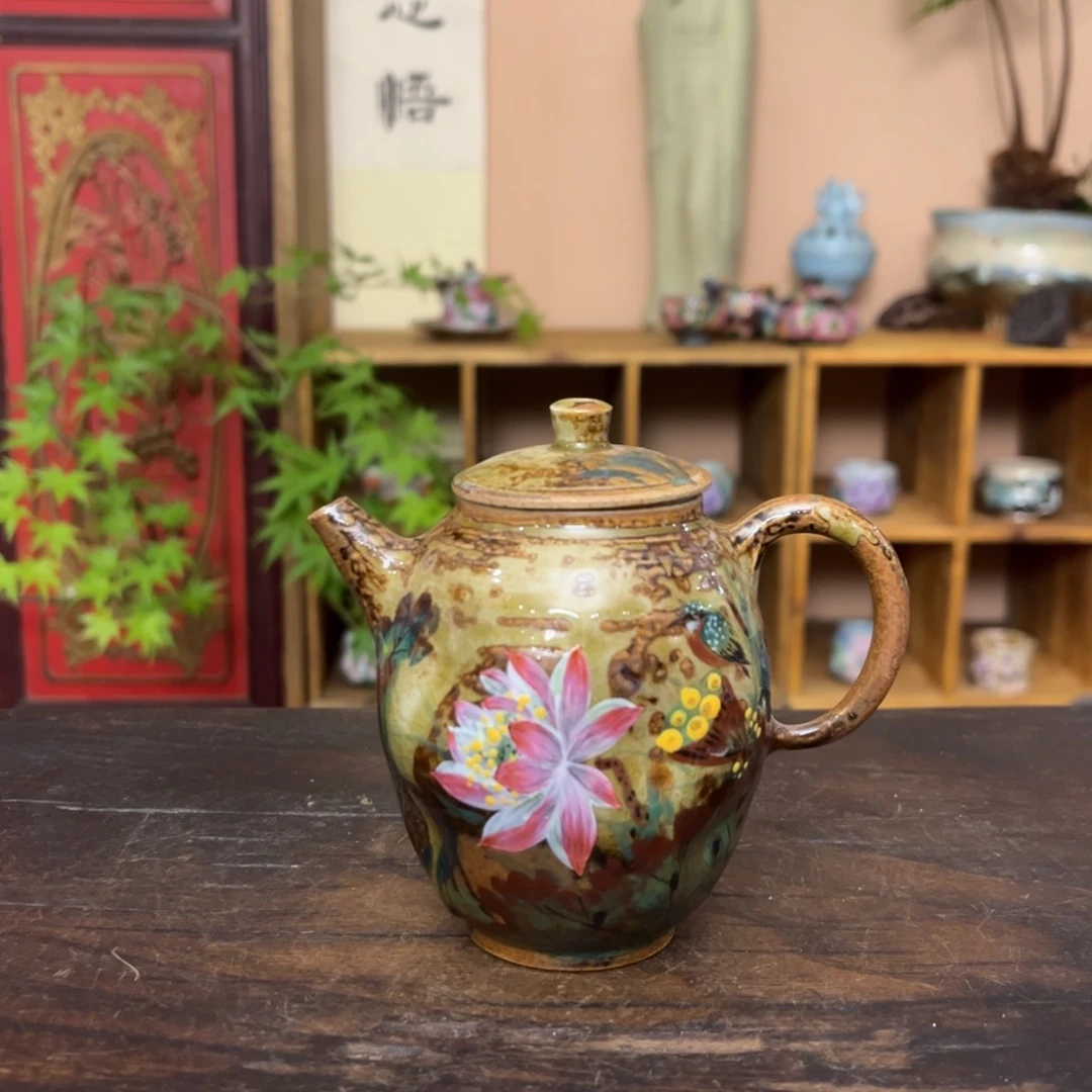 柴烧纯手工手绘陶瓷