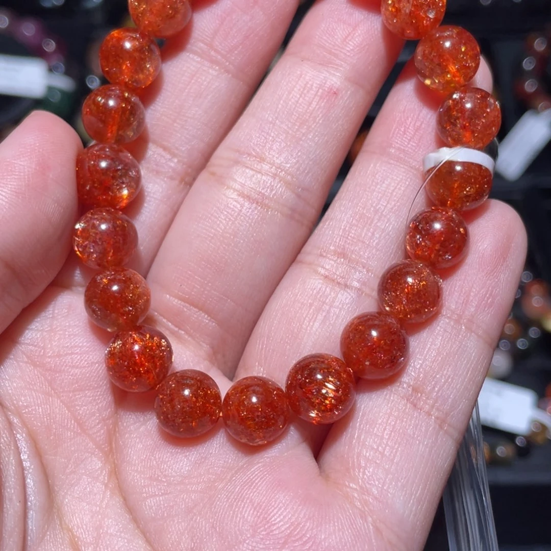 y****日光石手链未镶嵌金太阳9mm-112