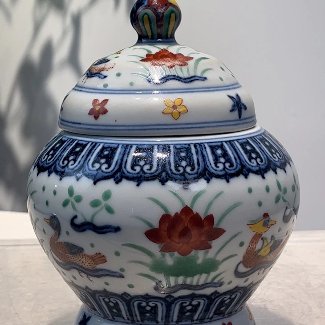 云***聚摆件当代瓷器工艺品摆件五彩