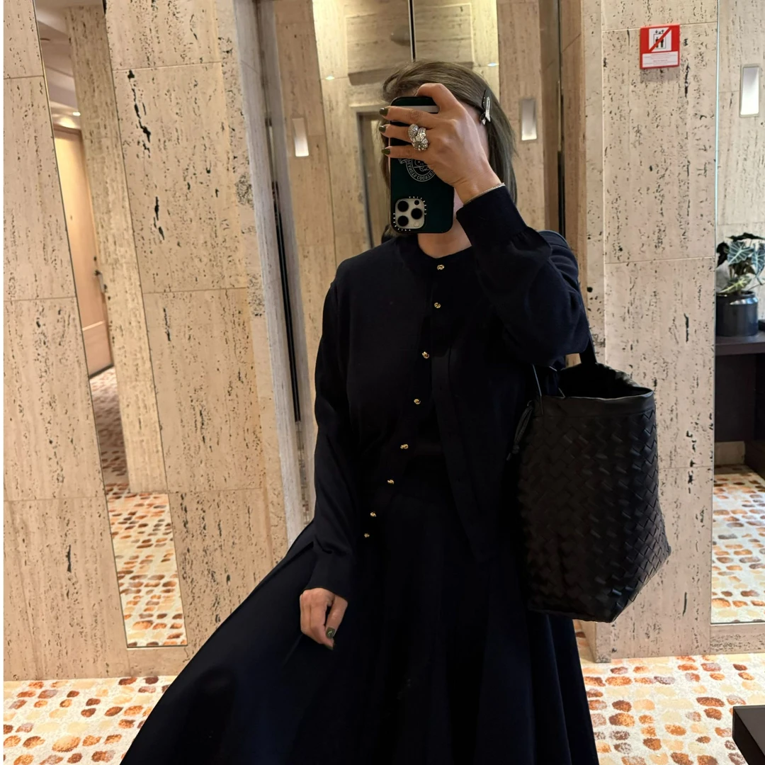 COCOLINDA“法式优雅”B款 复古艺术绵羊毛14针气质 ’金扣开衫S5071