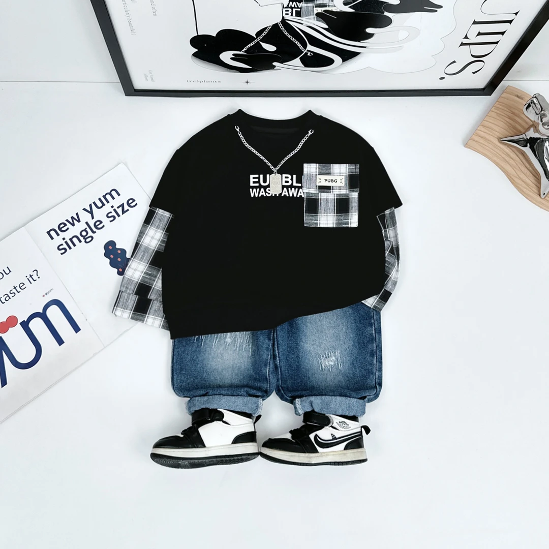 儿童卫衣长袖2025新款春装男童春秋上衣潮 HS25025