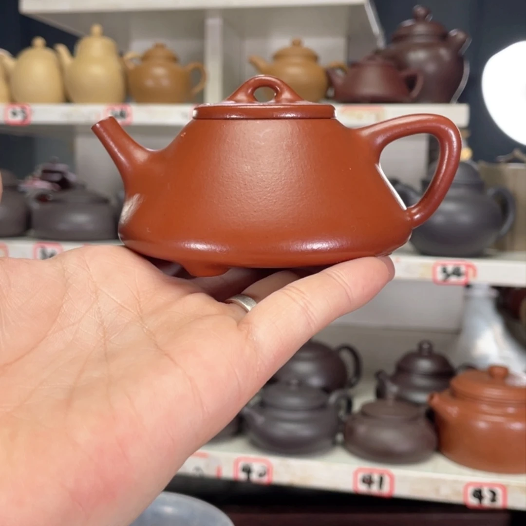 紫砂茶壶吼*跟小煤窑朱泥160毫升