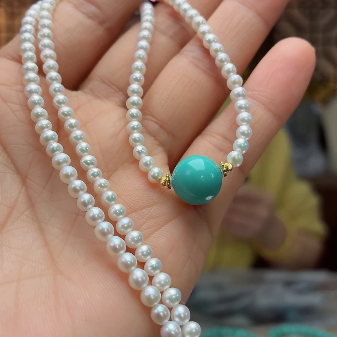 18K金镶嵌绿松石珠宝奇石