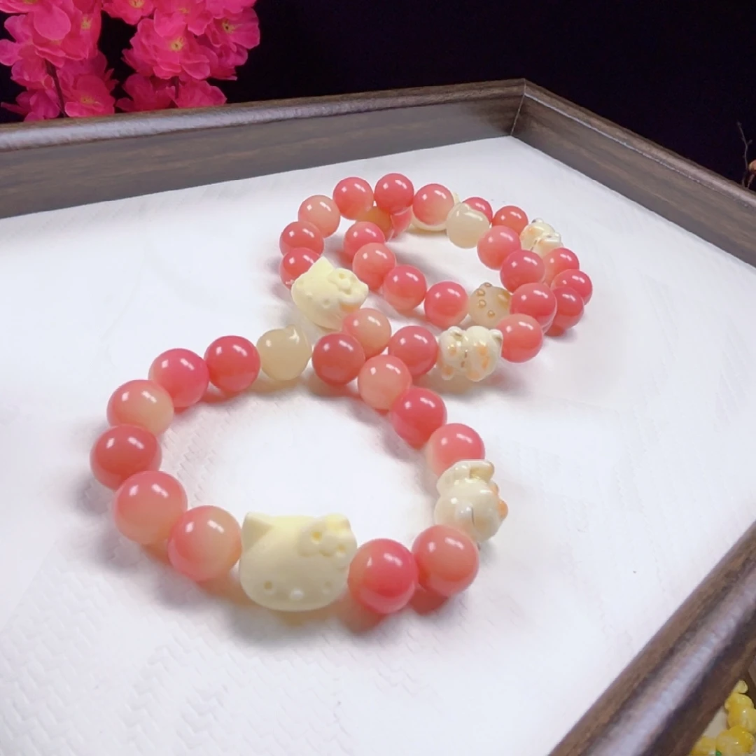 非金属猫头菩提手链