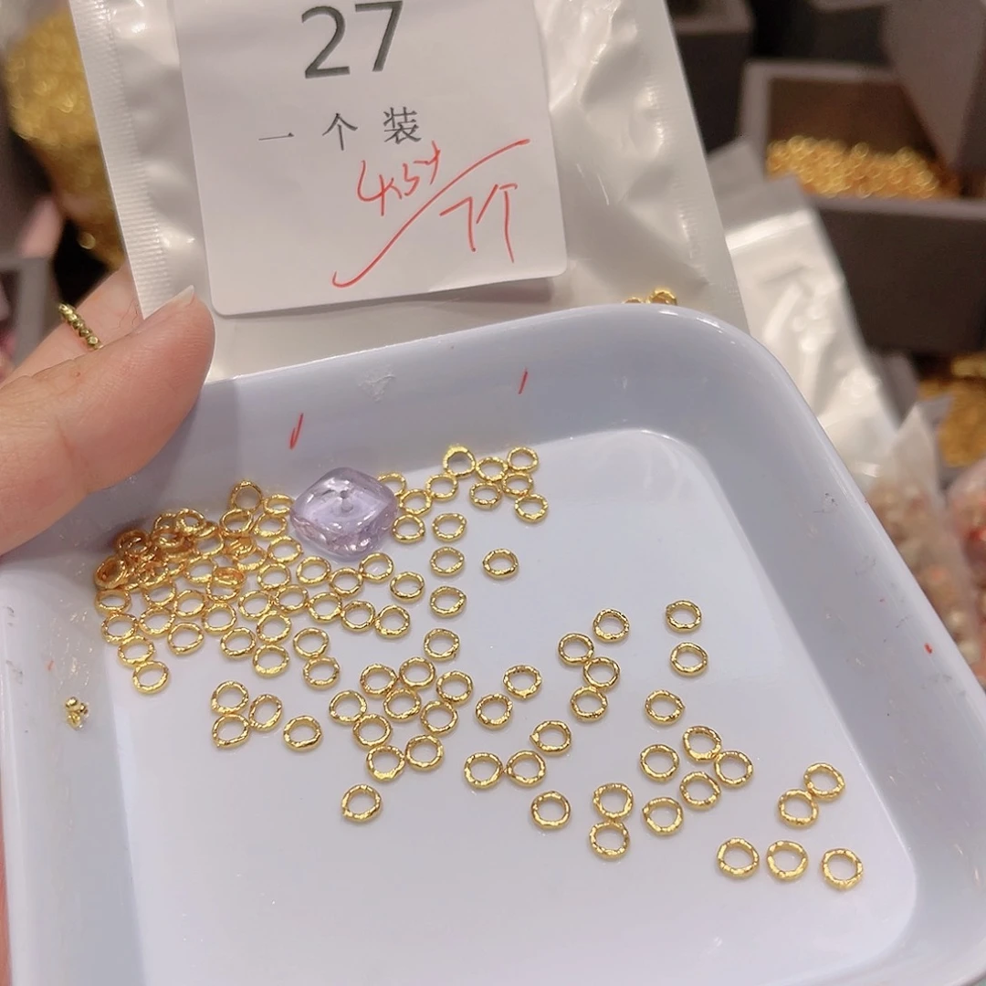 紫晶珠宝半成品银S925镀金镶嵌27