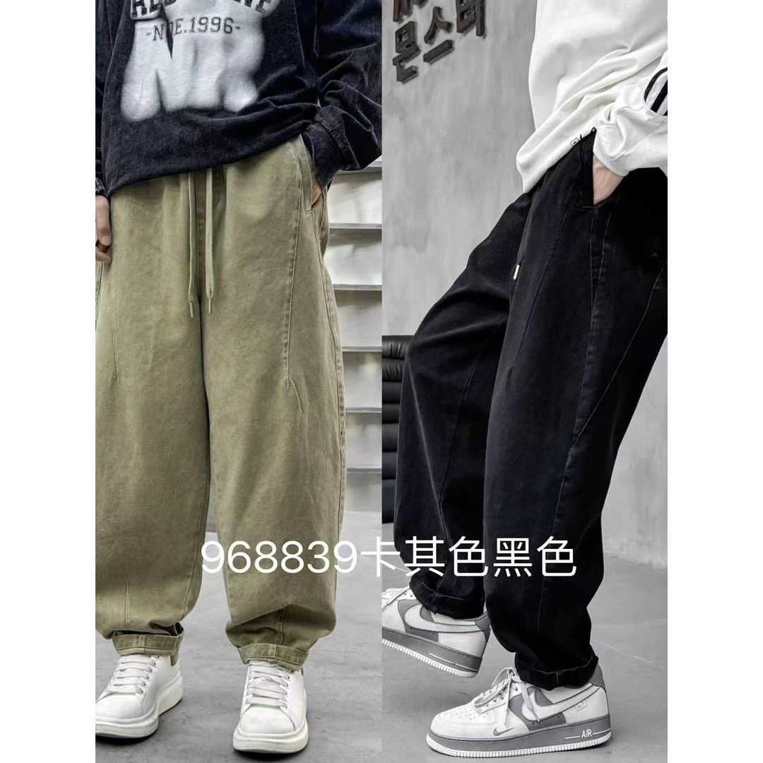 【968839-卡其色】青少年春款休闲运动裤