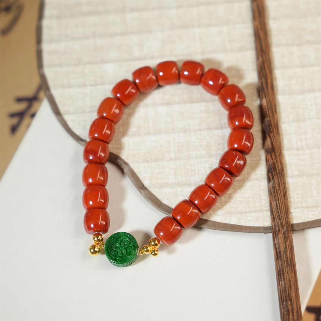 赠云-南红18K金手链