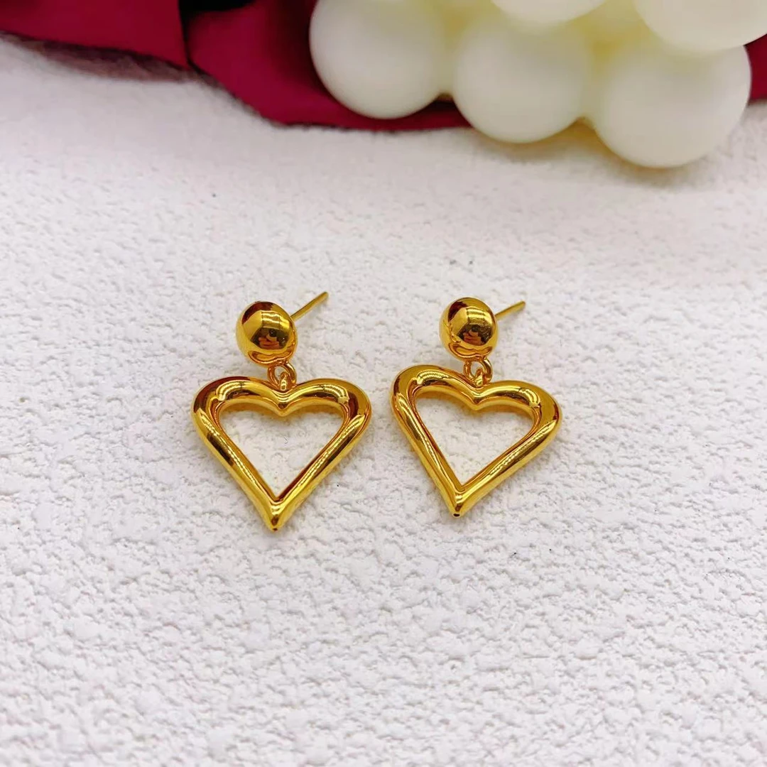 【木韵阁】足金999 5D黄金爱心耳针时尚黄金时尚 3.67